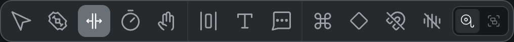 The timeline control bar with the Advanced Trim tool selected and highlighted.